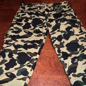 Brand New A bathing bape 1ST CAMO NYLON 6 POCKET JOGGER XL